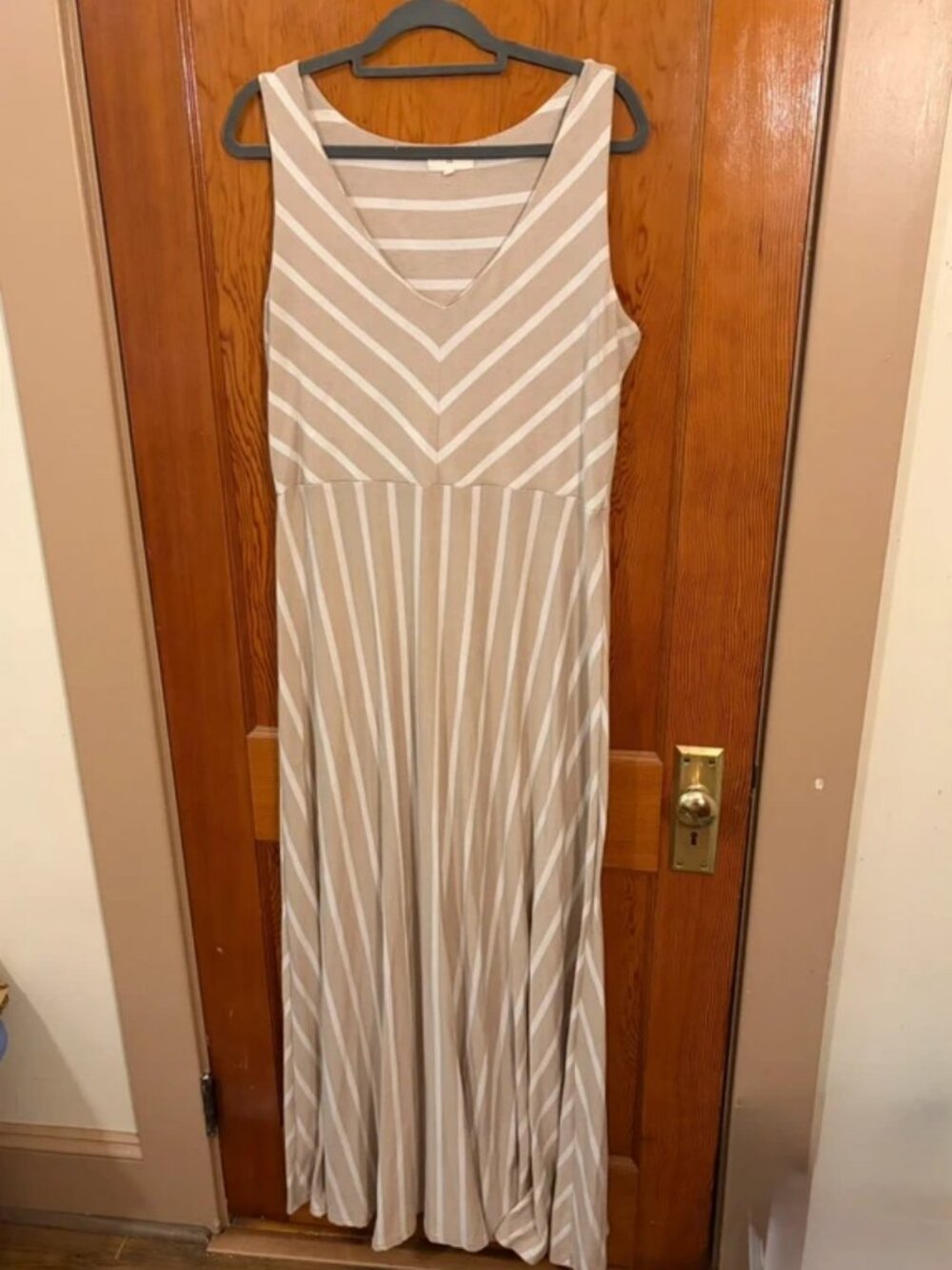 Thyme & Honey Striped Maxi Dress – Size XL